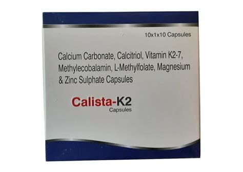 Calcium Carbonate Calcitriol Vitamin K2 7 L Methylfolate Magnesium And Zinc Sulphate Capsules At