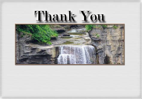 Thank You Card Taughannok Falls Digital Art By Becca Buecher Fine