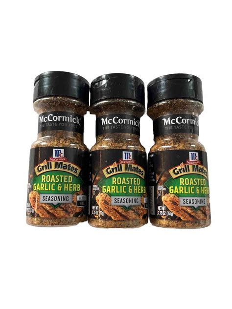 3 PACK McCormick Grill Mates Roasted Garlic Herb Seasoning Mix 2 75