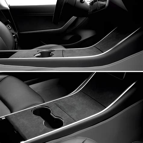 Tesla Alcantara Center Console Cover For Model 3 Y 2017 2020 Teslaunch