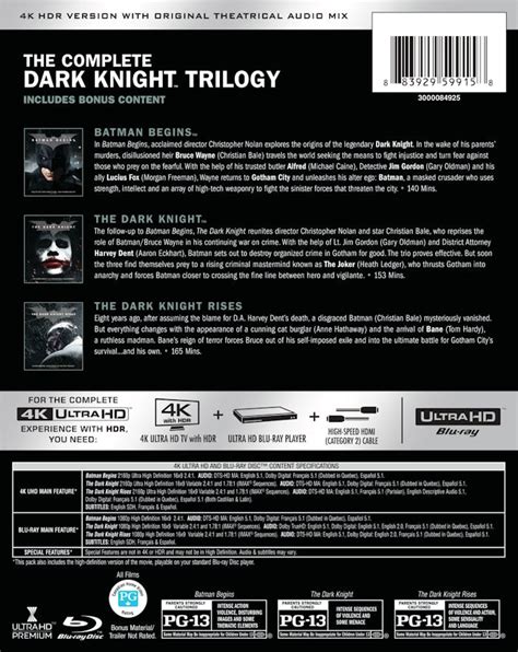 The Dark Knight Trilogy Blu Ray Cover