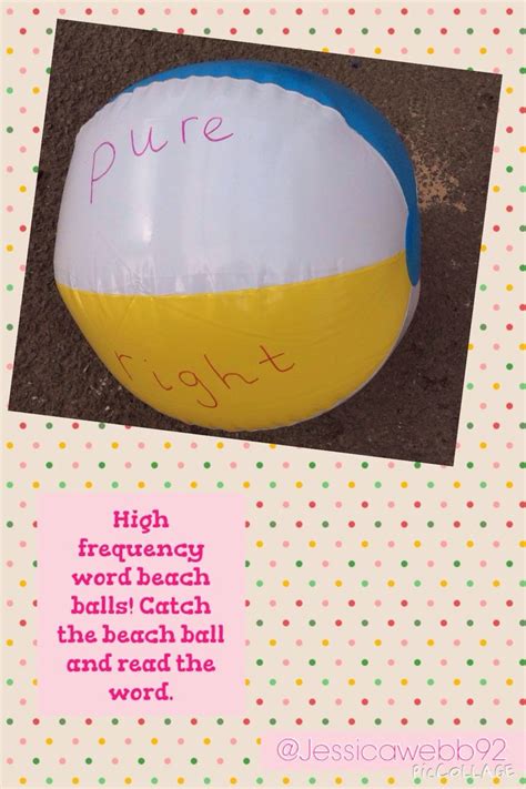 High Frequency Word Beach Balls Catch The Ball And Read The Words Your