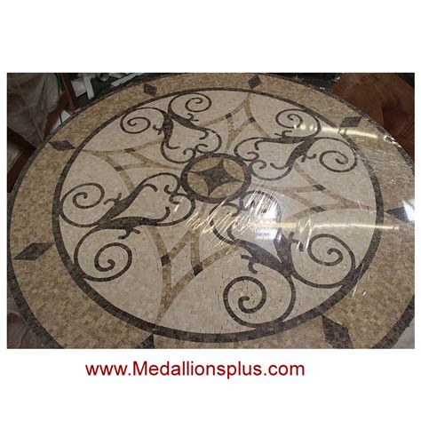 KRISTINE, 24" Polished Mosaic Floor Medallion - MedallionsPlus.com ...