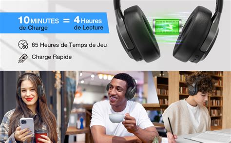 Uliptz Casque Bluetooth Sans Fil Heures De D Coute Eq Du Son