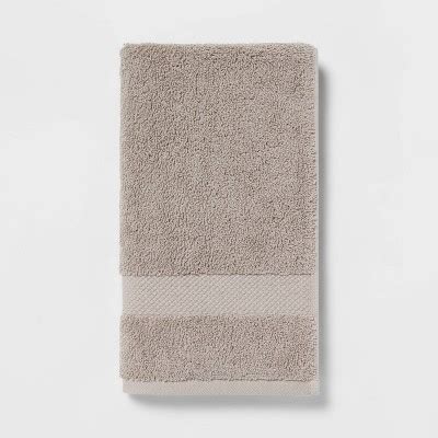 Performance Plus Hand Towel Light Gray Threshold Cotton Terry Fade