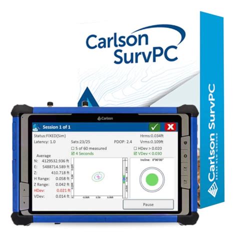 Carlson Rt Cell Row Tablet With Survpc Gps Only Shop At Map Gear