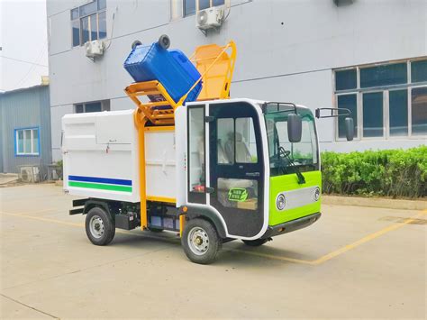 small Garbage Truck trash dumper electric side mounted garbage collector