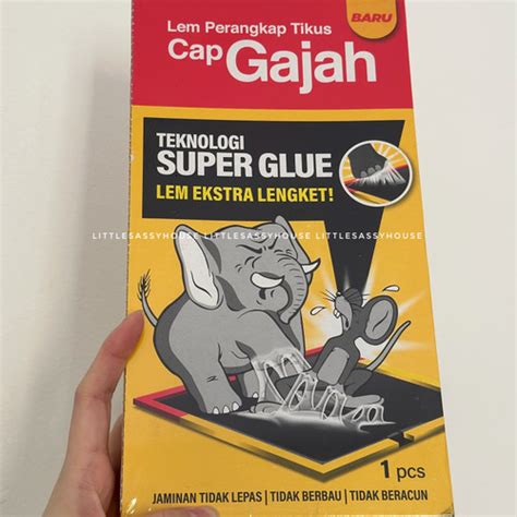 Jual Lem Tikus Cap Gajah Papan Perangkap Trap Jebakan Tikus Hama