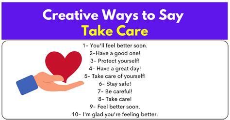 220+ Creative Ways to Say Take Care, Synonyms of Take Care - EngDic