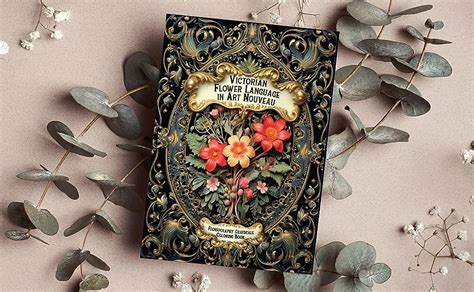 Victorian Flower Language In Art Nouveau Floriography Grayscale