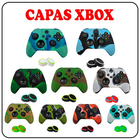 Capa Case Controle NOVO XBOX SERIES S X 1 PAR DE GRIPS Protetora De