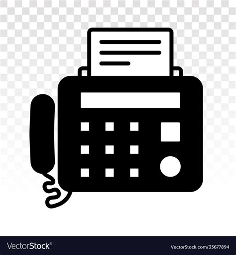 Fax Machine Flat Icons On A Transparent Background