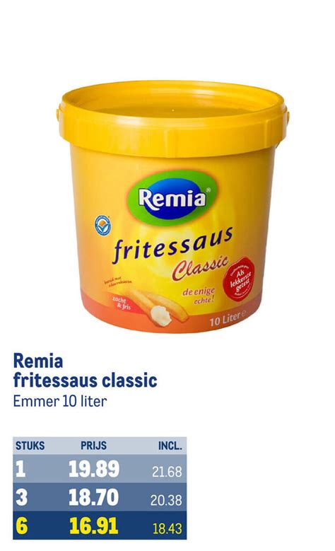 Remia Fritessaus Classic Aanbieding Bij Makro