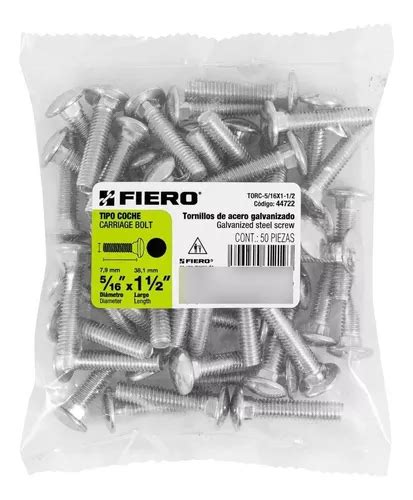 50 Tornillos Tipo Coche 516 X 1 12 Fiero