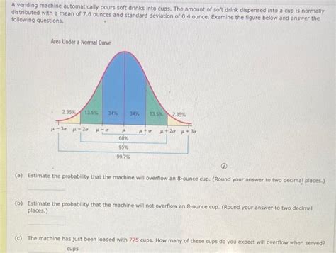 Solved A Vending Machine Automatically Pours Soft Drinks Chegg