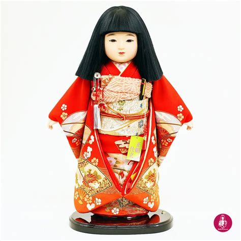 Vintage Japanese Red Kimono Dancing Doll 12 Tall Gofun Glass Eyes Long Human Hair Ph