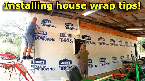 Installing House Wrap Vapor Barrier Shop Build Episode 2 YouTube