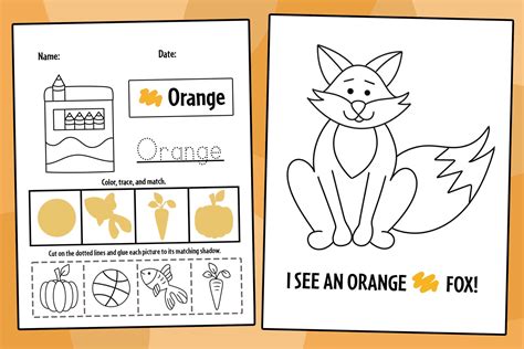 Orange Color Activities and Worksheets for Preschool! ⋆ The Hollydog Blog