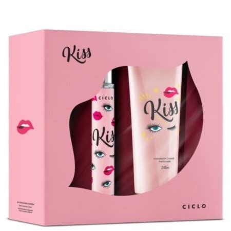 Kit Ciclo Kiss Perfume Deo Colônia 30ml E Hidratante Corporal Super