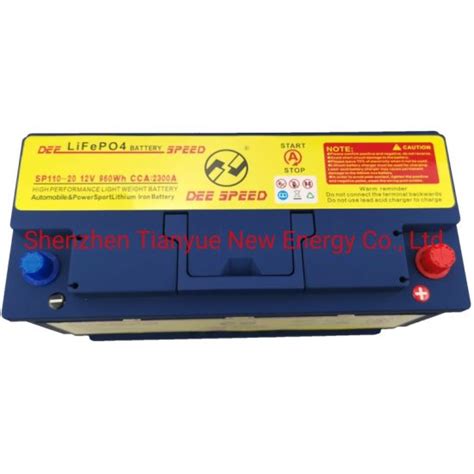 China Cca Lifepo Lithium Ion Car Automobile Starter Battery With