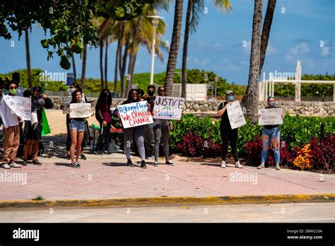 Miami Beach Protest Death Of George Floyd Minneapolis Minnesota Due To