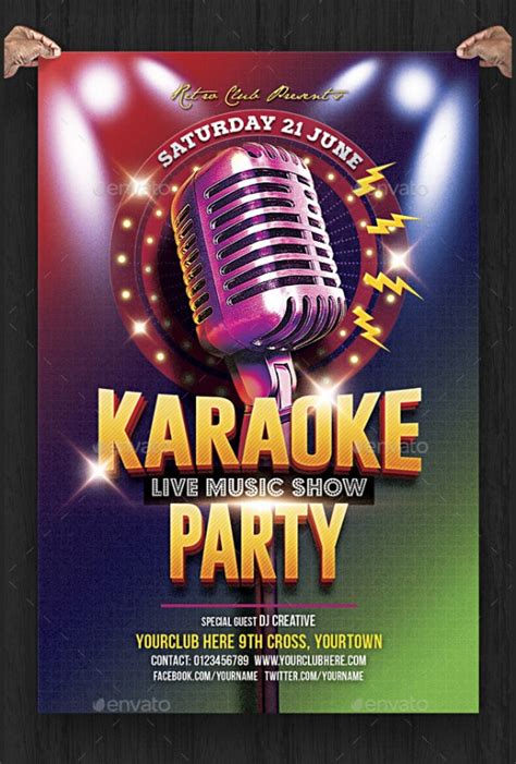 Karaoke Party Flyer Template 29 Free And Premium Download