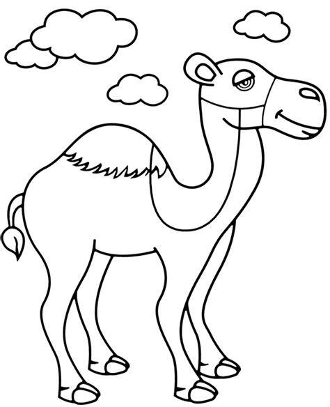 African animal coloring page camel