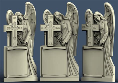 Stl File Angel Tombstone Stl 3d・3d Print Model To Download・cults