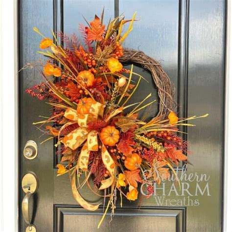 Opt In Free How To Fall Pumpkin Grapevine Wreath Southern Charm Wreaths