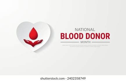 National Blood Donor Month Background Vector Stock Vector Royalty Free