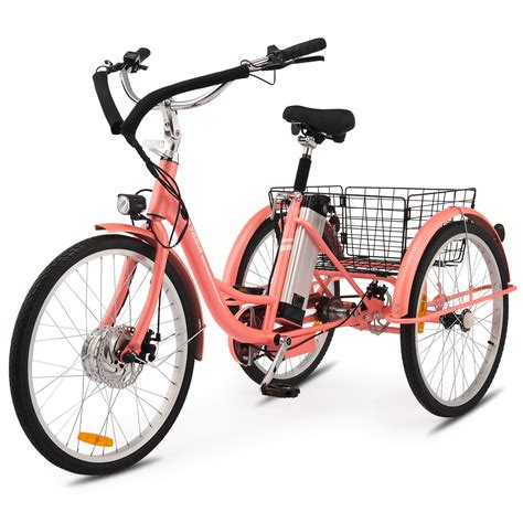 VIRIBUS 24 Inch Adult Trike 350W Dual Chain Electric Tricycle 36V 10Ah ...