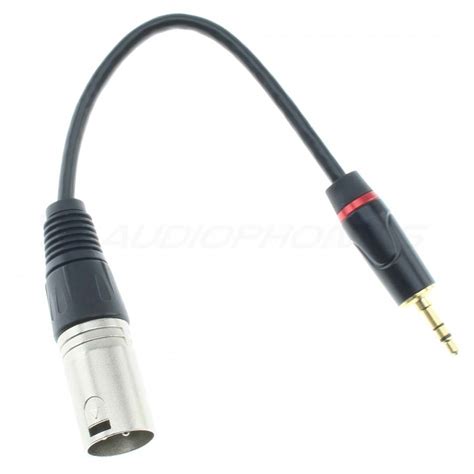 E1DA Câble Adaptateur XLR Mâle 3 Pins vers Jack 3 5mm Mâle Plaqué Or