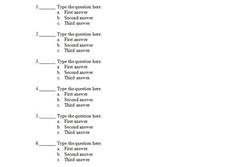 Create A Multiple Choice Test Free