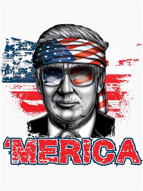 "'Merica Cool Trump" Sticker for Sale by raymo442 | Redbubble