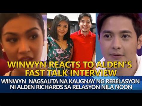 Reaksyon Ni Winwyn Marquez Sa Mga Rebelasyon Ni Alden Richards Tungkol