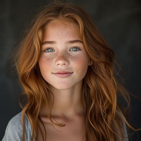 Free Redheaded Woman Portrait Image Redhead Freckles Woman