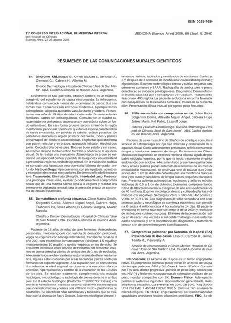 PDF RESUMENES DE LAS COMUNICACIONES evolución En mucosa oral se