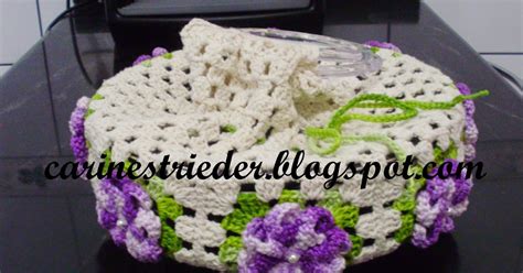 Carine Strieder Crochet Designer Porta Pratos De Croch Flores