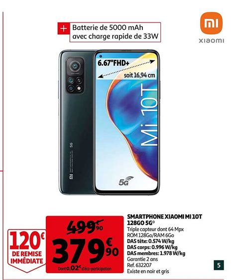 Promo Smartphone Xiaomi Mi T Go G Chez Auchan Icatalogue Fr