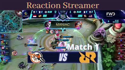 REACTION STREAMER RRQ VS SMG HAYABUSA ALBERT MANIAC YouTube