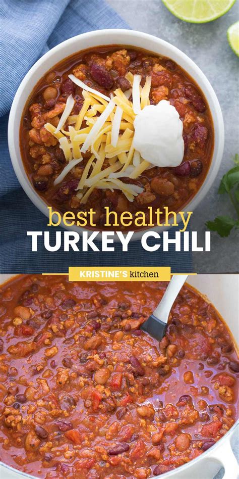 Healthy Turkey Chili Recipe Stove Top Slow Cooker Or Instant Pot Kristines Kitchen