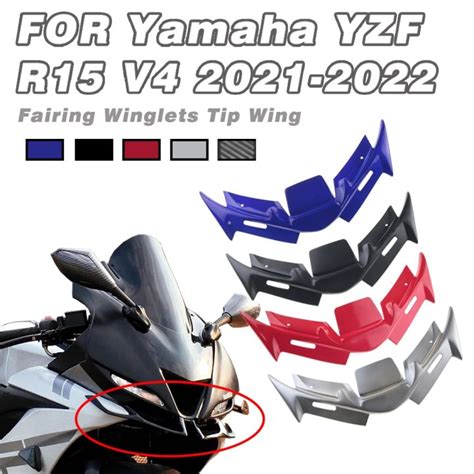 Motorcycle Front Pneumatic Fairing Winglets Tip Wing Protector Shield Cover For Yamaha Yzf R15