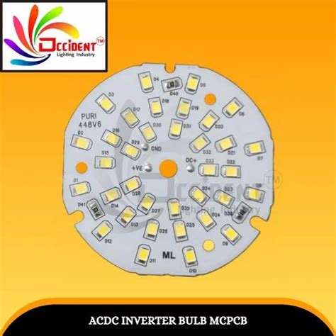 W Acdc Rechargeable Led Bulb Mcpcb At Rs Piece Led Dob Plate In