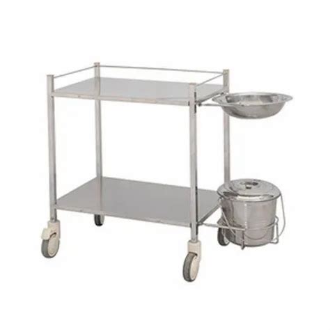 Drgew Stainless Steel Instrument Trolley For Hospital Size L X