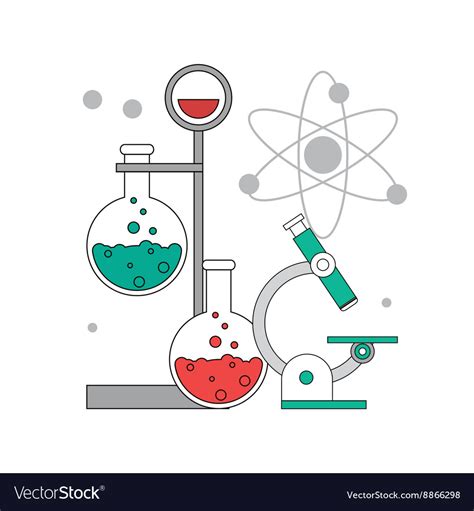 Biology Design Lab Icon Flat Royalty Free Vector Image