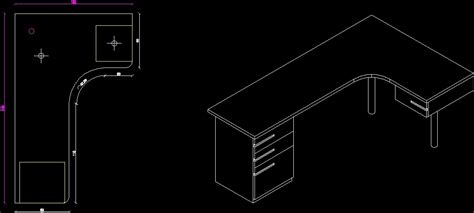 Isometric Desk Dwg Plan For Autocad • Designs Cad