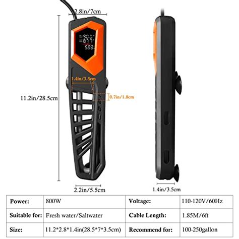 Hitop W Titanium Aquarium Heater With External Controller