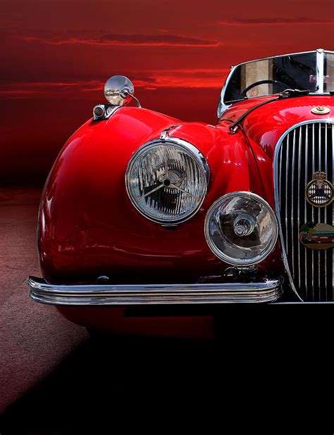 1952 Jaguar Xk120 Sport Car Red Photograph By Radoslav Nedelchev Fine