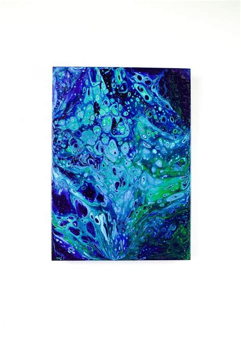 Blue acrylic pour painting/abstract pour painting/original Abstract ...