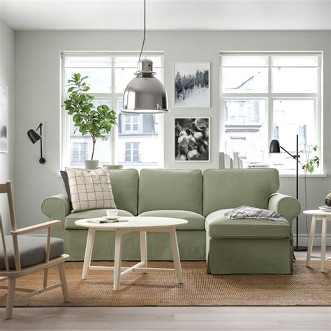 Ektorp Sofa Trosed S Lenjivcem Hakebo Sivozelena Ikea